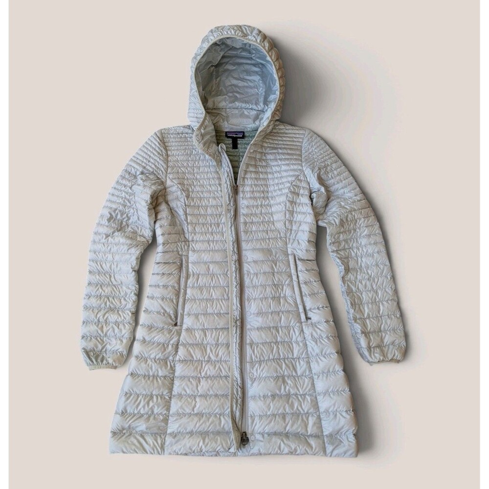 Patagonia Ultralight Fiona Parka Puffer Down Quilted Long Hooded Jacket SMALL